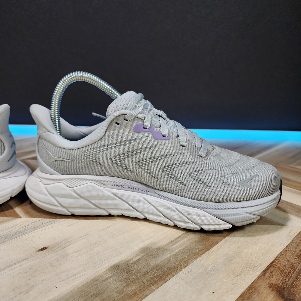 Hoka Arahi 6 Harbor Mist Silver Purple Women's Running Shoes Size 6 1123195-HMSL - Picture 6 of 13